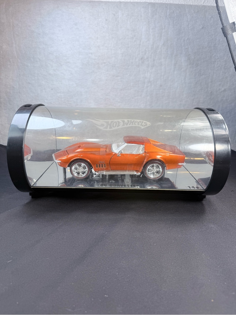 Hot Wheels Orange Corvette Die-Cast Display Car